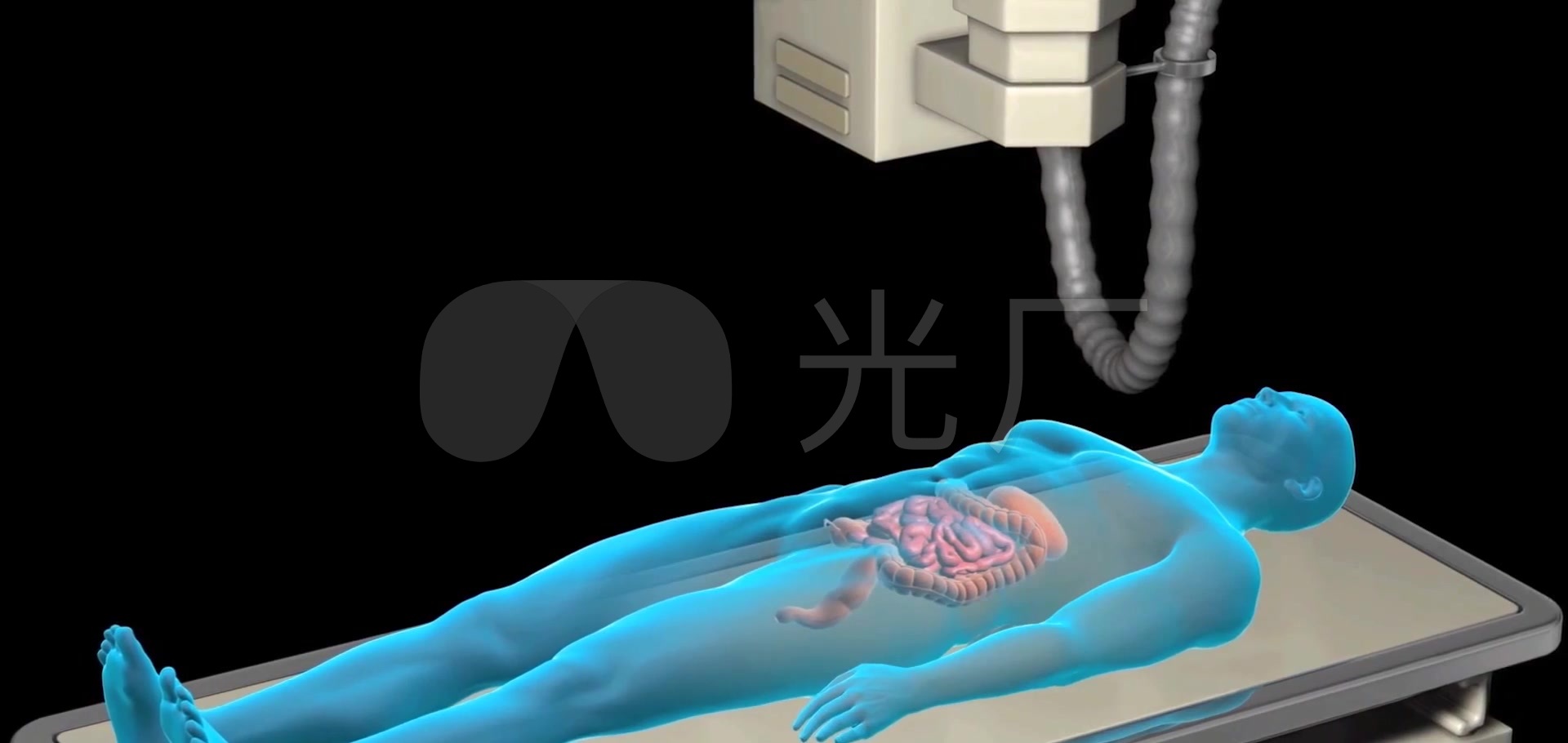 3D钡剂灌肠医疗视频_1920X910_高清视频素