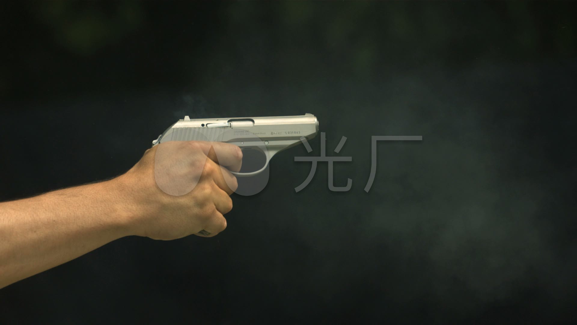 手枪开枪瞬间_1920x1080_高清视频素材下载(编号:1101020)_实拍视频