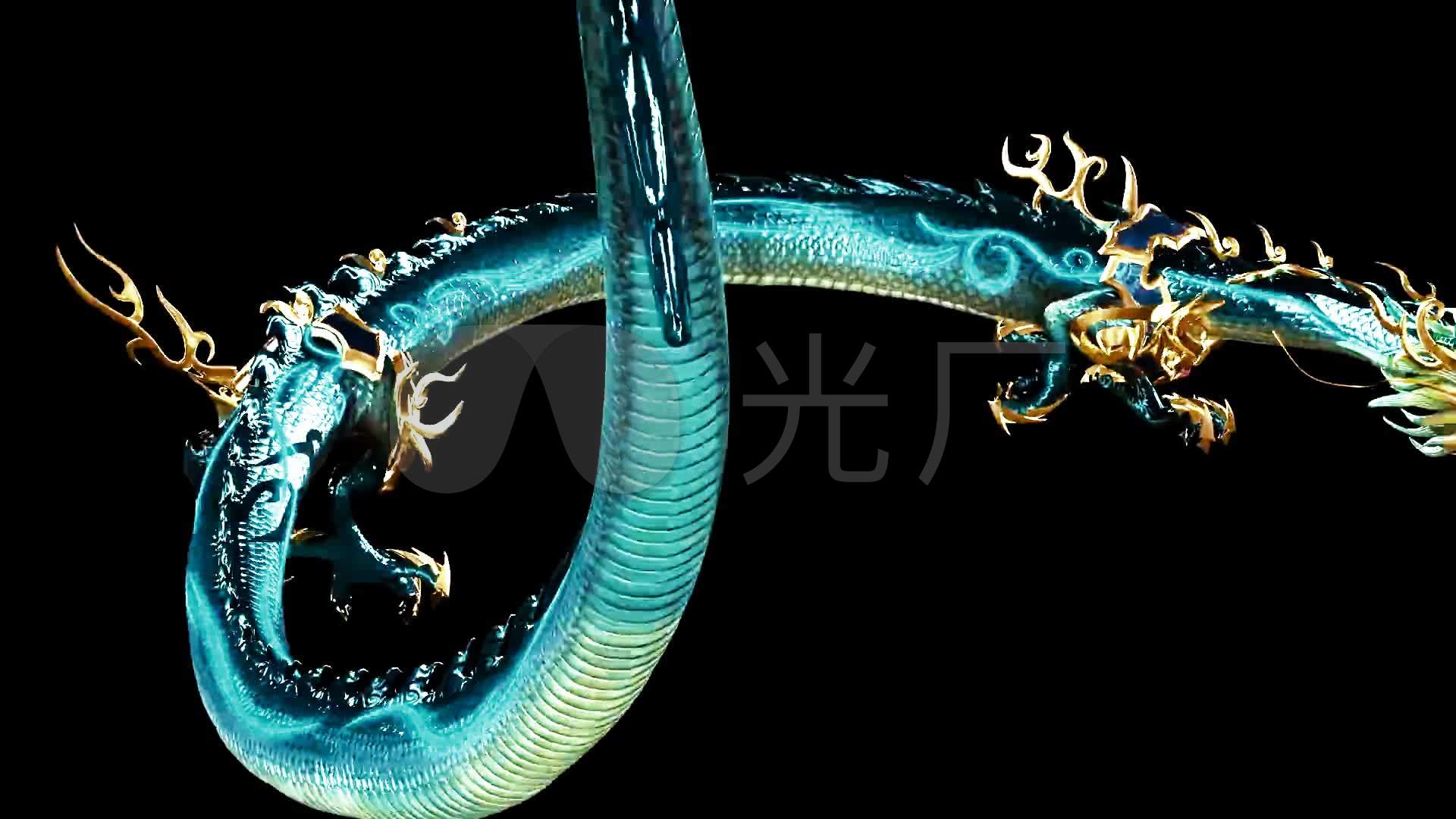 透明通道3d震撼中国龙动画片头