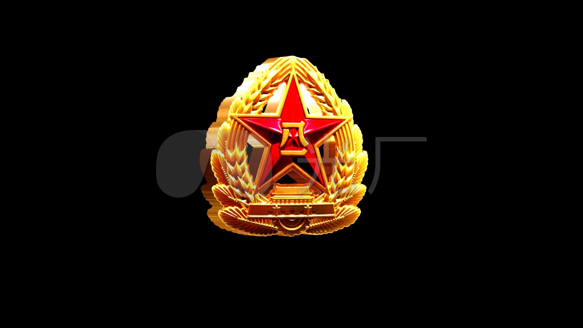 八一建军节logo旋转
