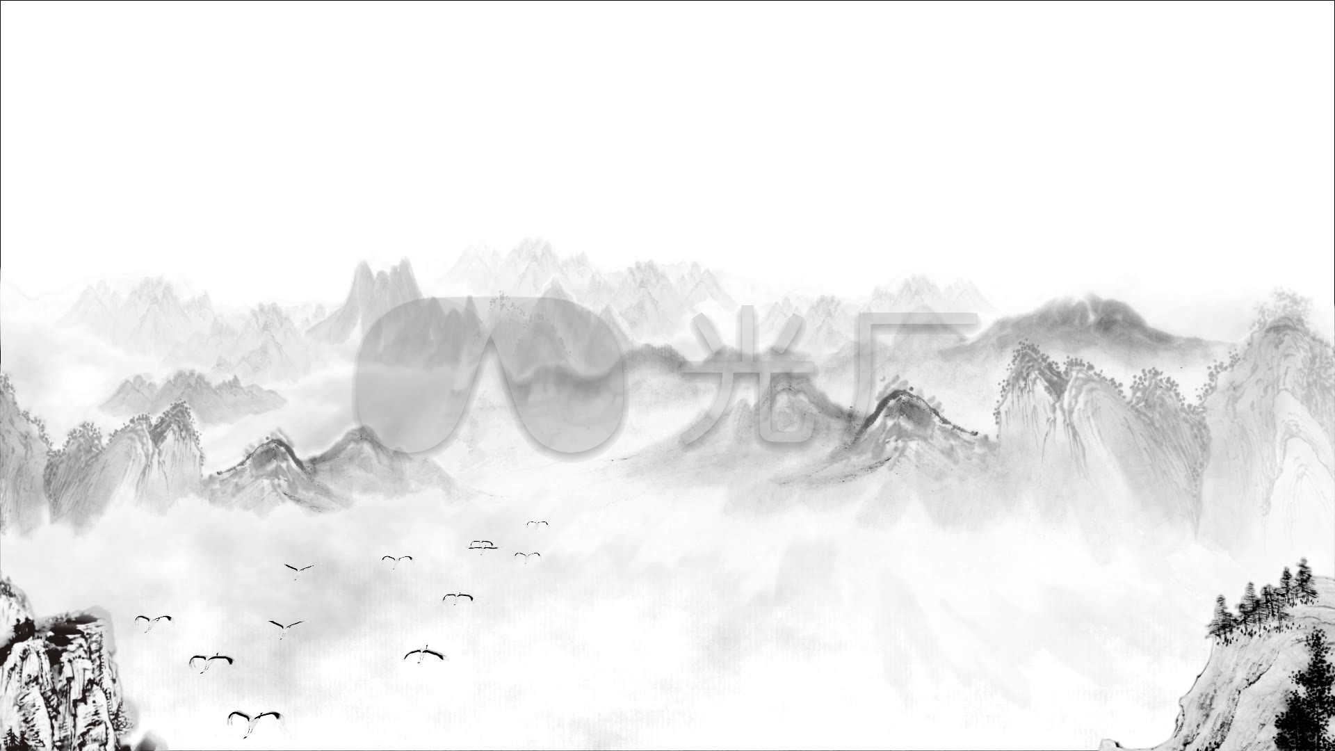 水墨山水墨画_1920x1080_高清视频素材下载(编号:)