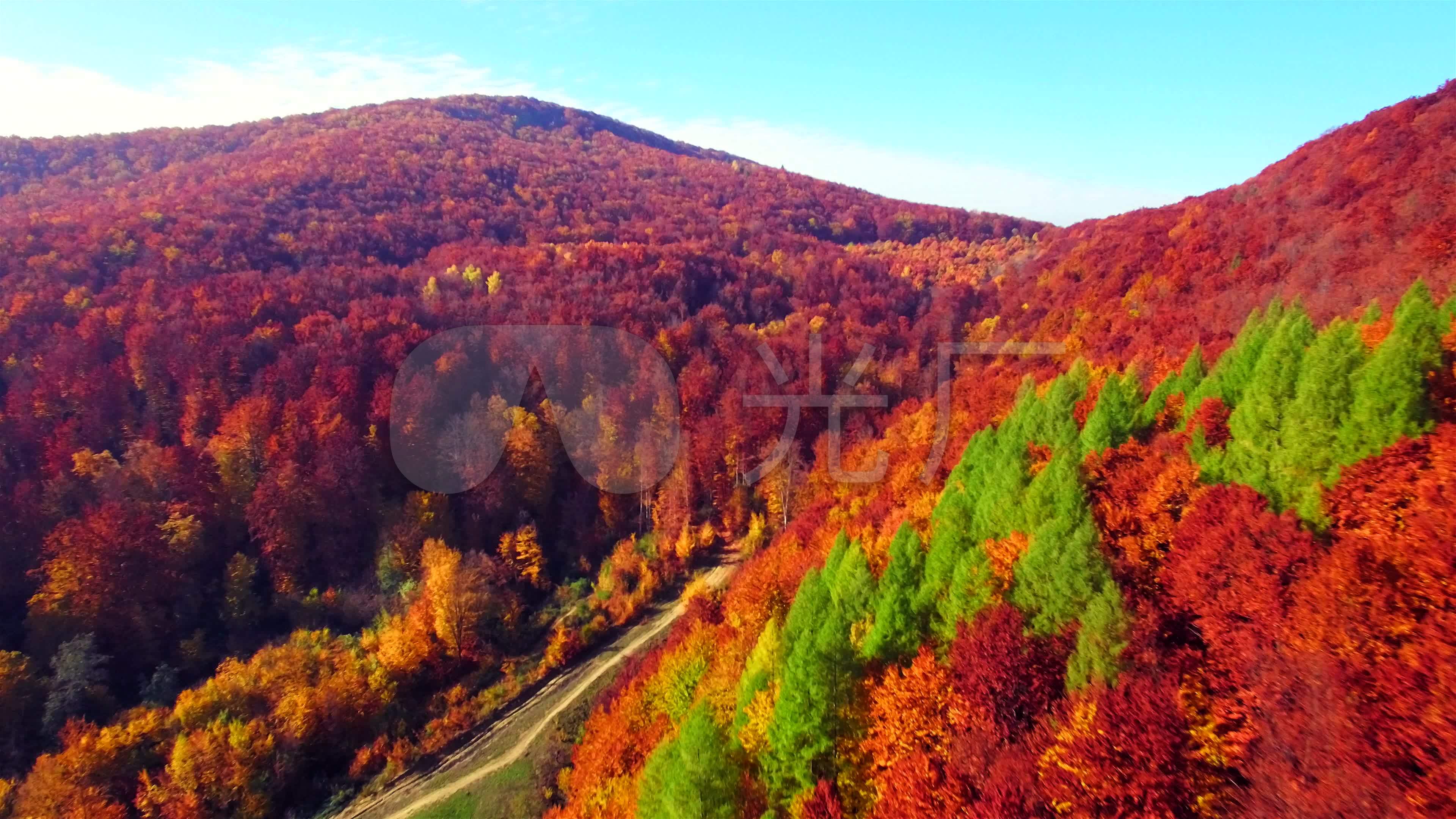 航拍风景如画的红叶香山枫叶4k_3840x2160_高清视频
