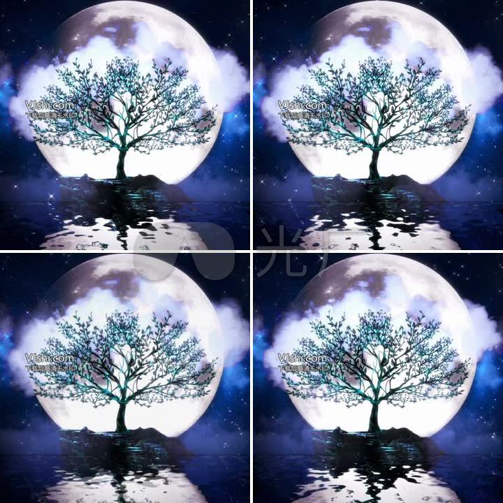唯美月亮树