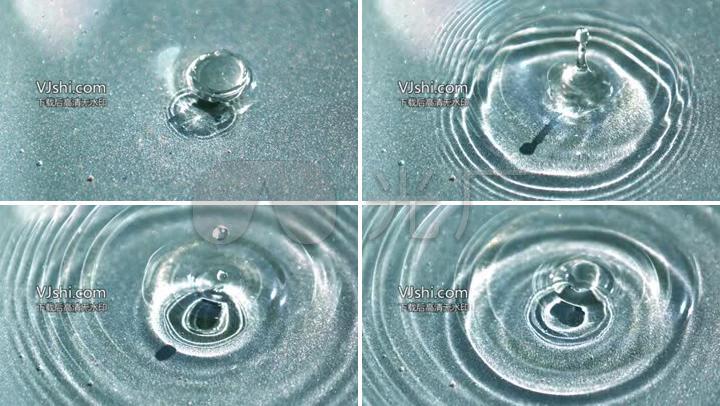 水滴慢速落下水花镜头