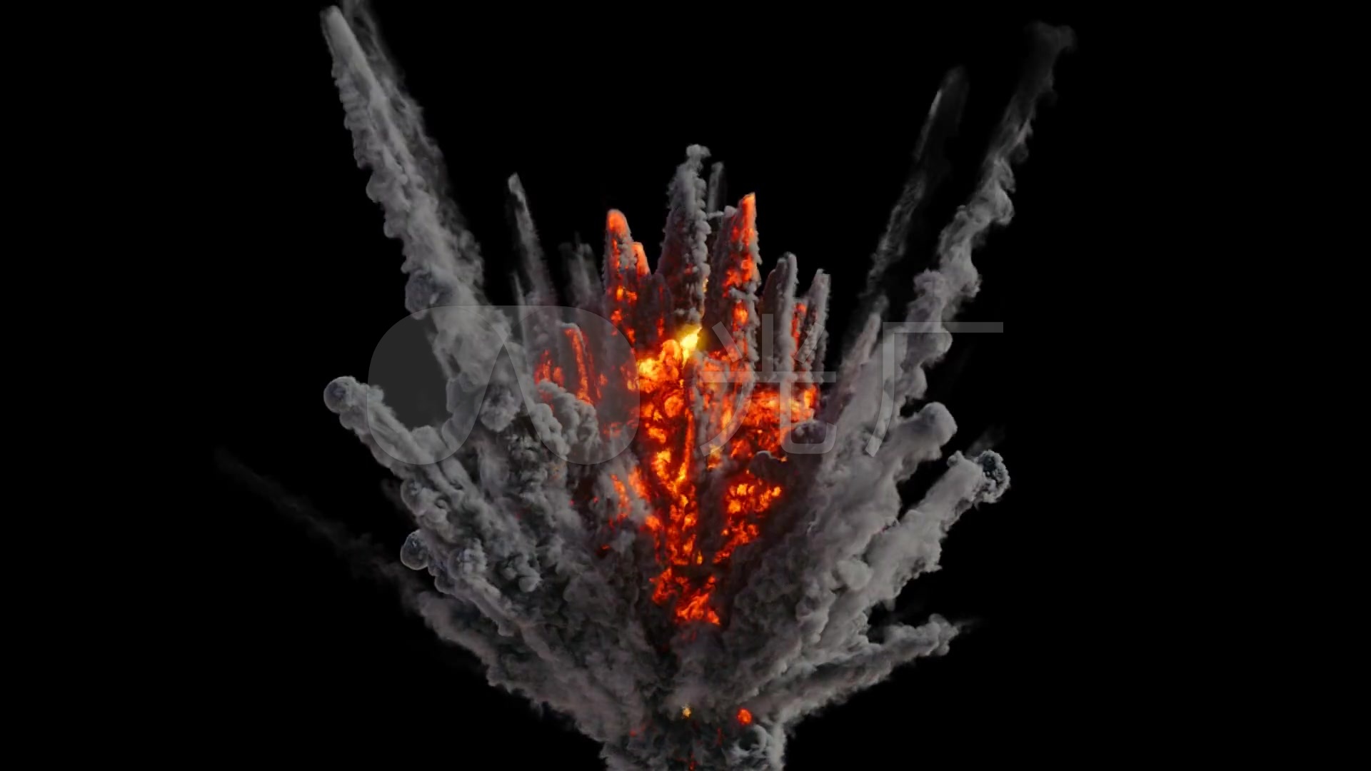 炮弹导弹爆炸特效素材_1920x1080_高清视频素材下载