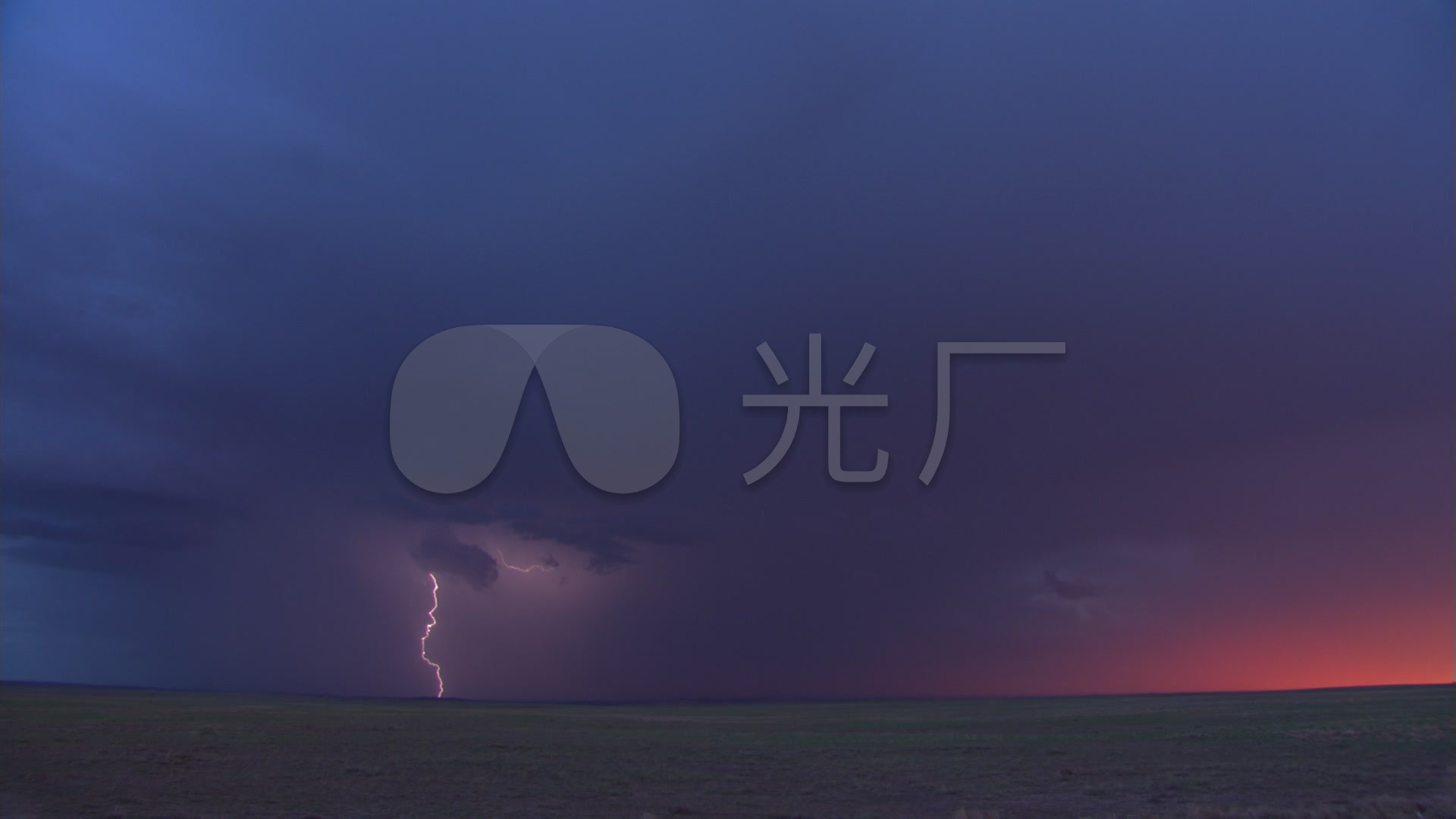 电闪雷鸣风暴雷雨天气视频素材