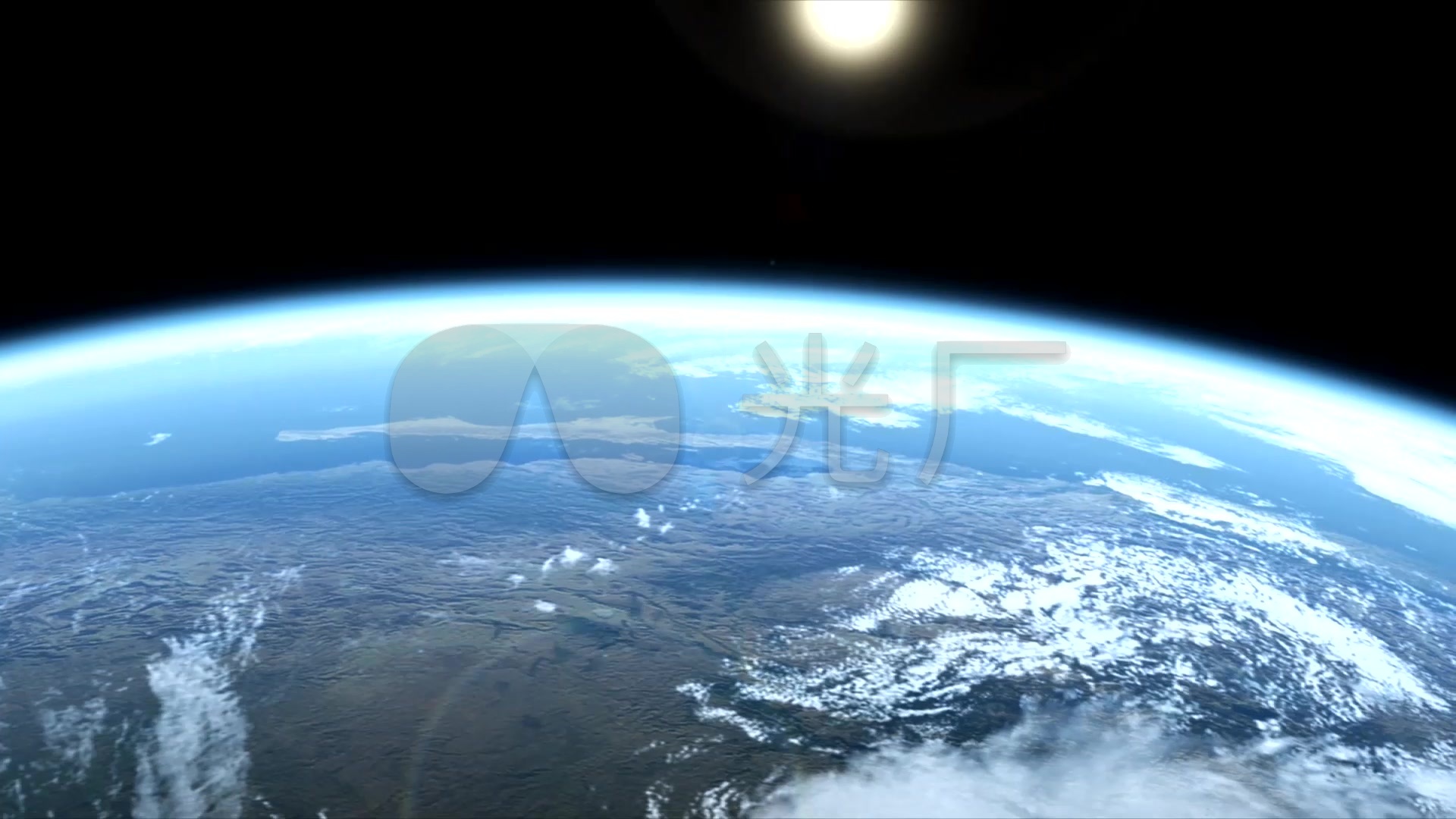 太空中俯视地球_1920x1080_高清视频素材下载(编号:)