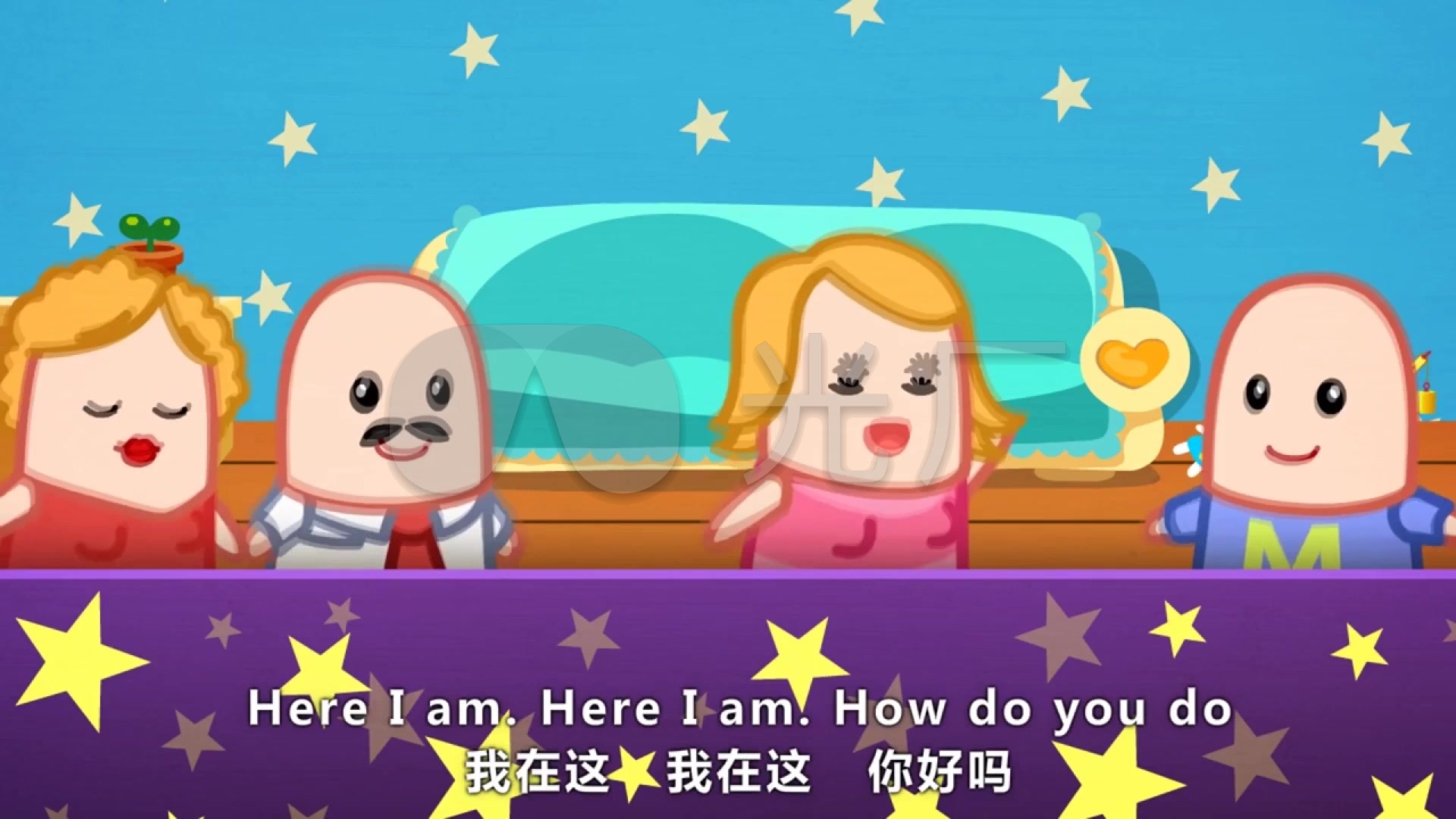 fingerfamily卡通儿歌六一_1920x1080_高清视频素材图片