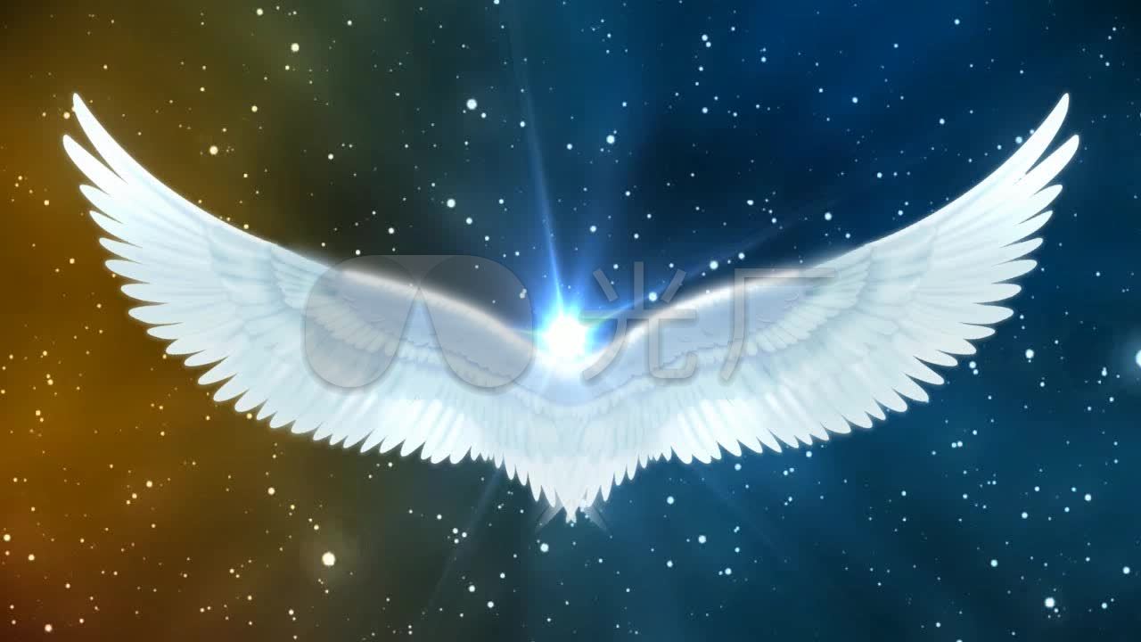 天使的翅膀led背景素材_1280x720_高清视频素材下载
