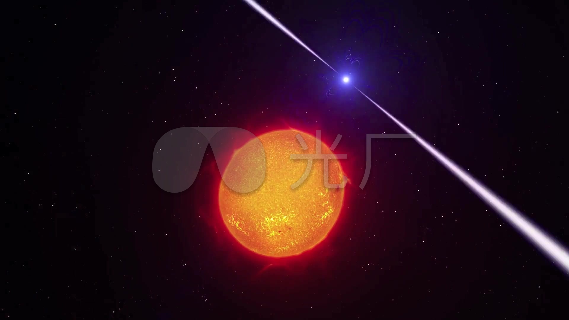 夜色星空白矮星壮观视频