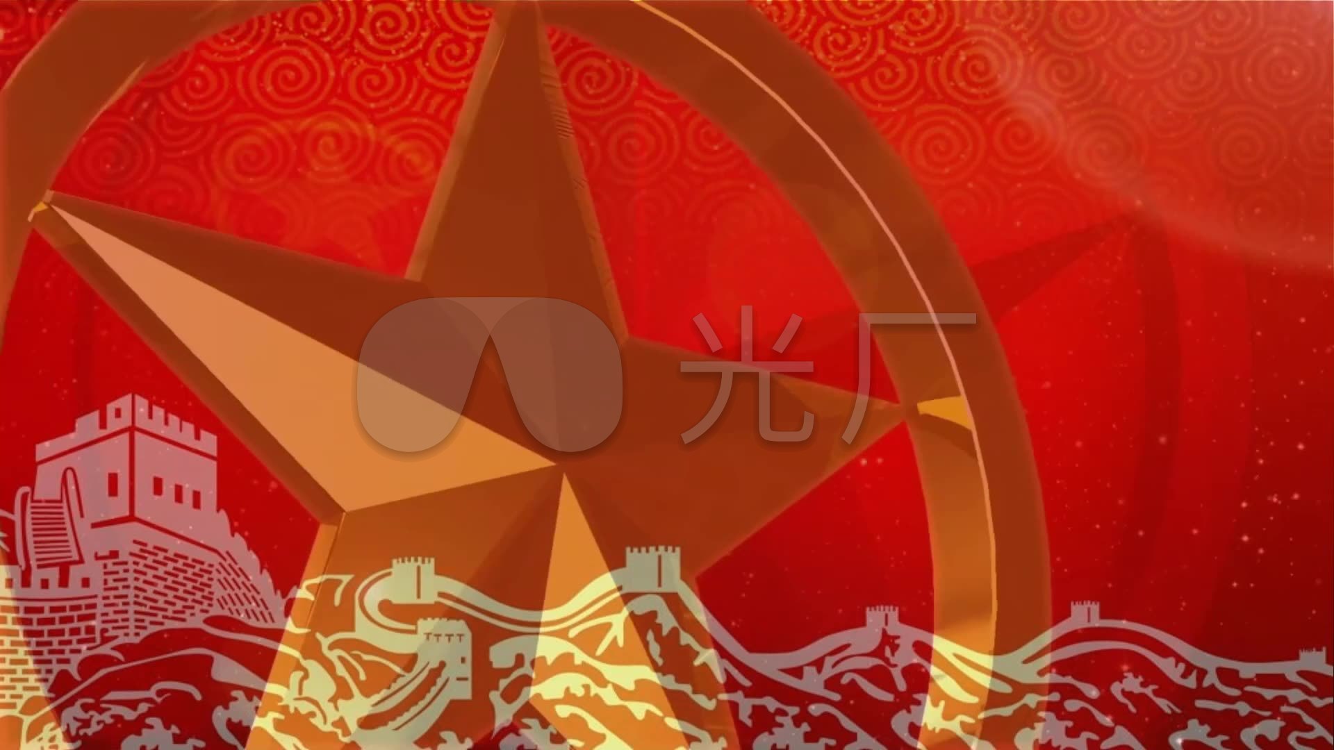 五四少先队员配乐朗诵舞台背景_1920x1080_高清视频