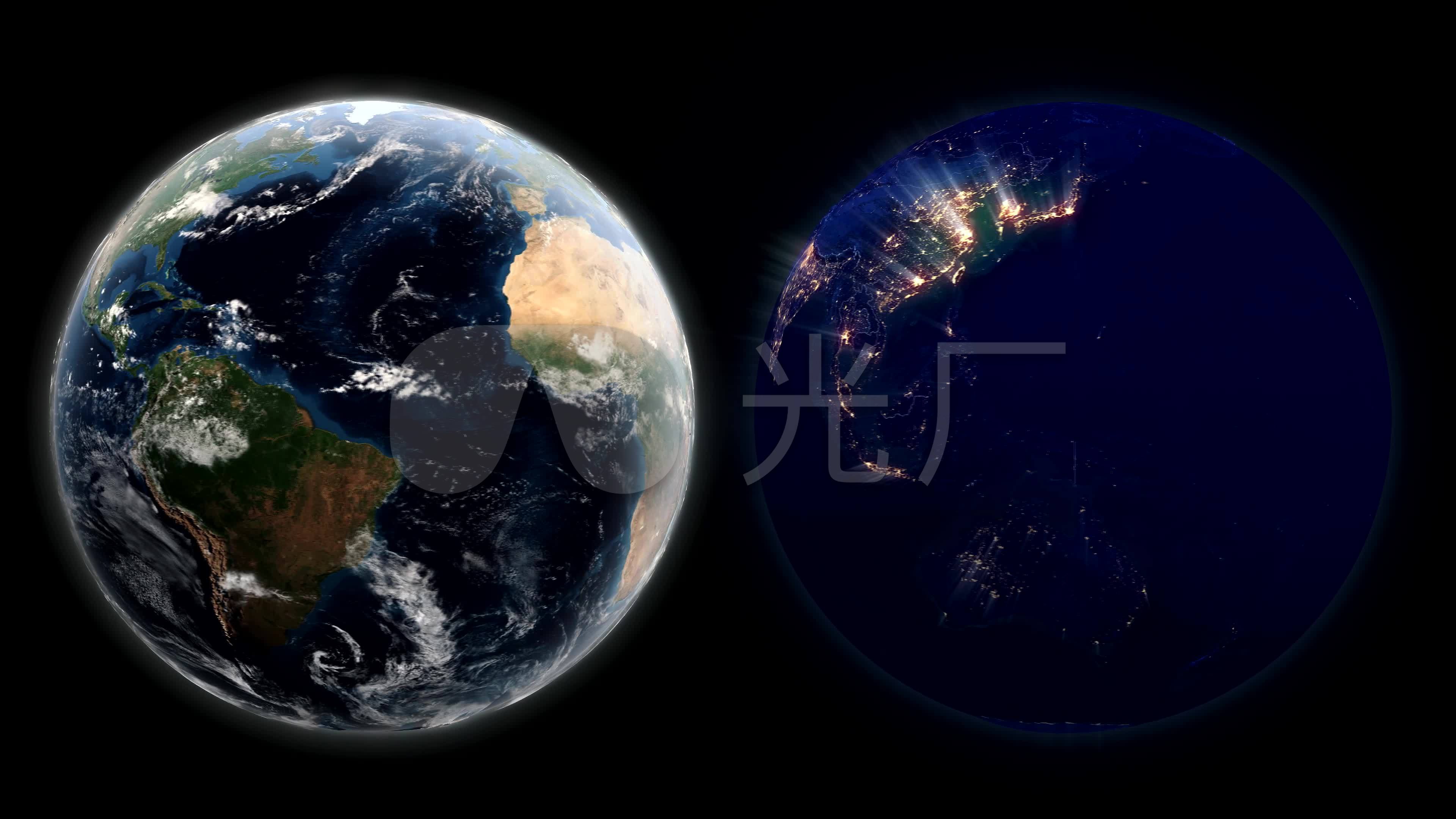 iphone黑夜地球壁纸,iphone自带地球壁纸 4k双地球背景(白天和黑夜)