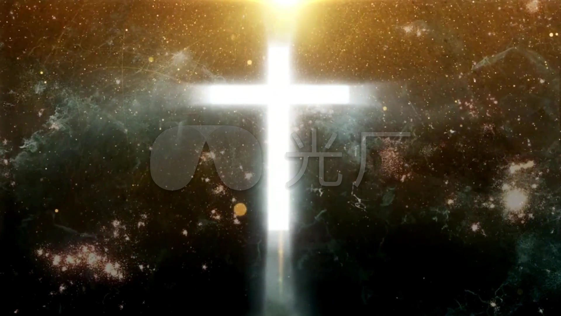 基督教天主教十字架粒子背景视频_1920x1080_高清视频