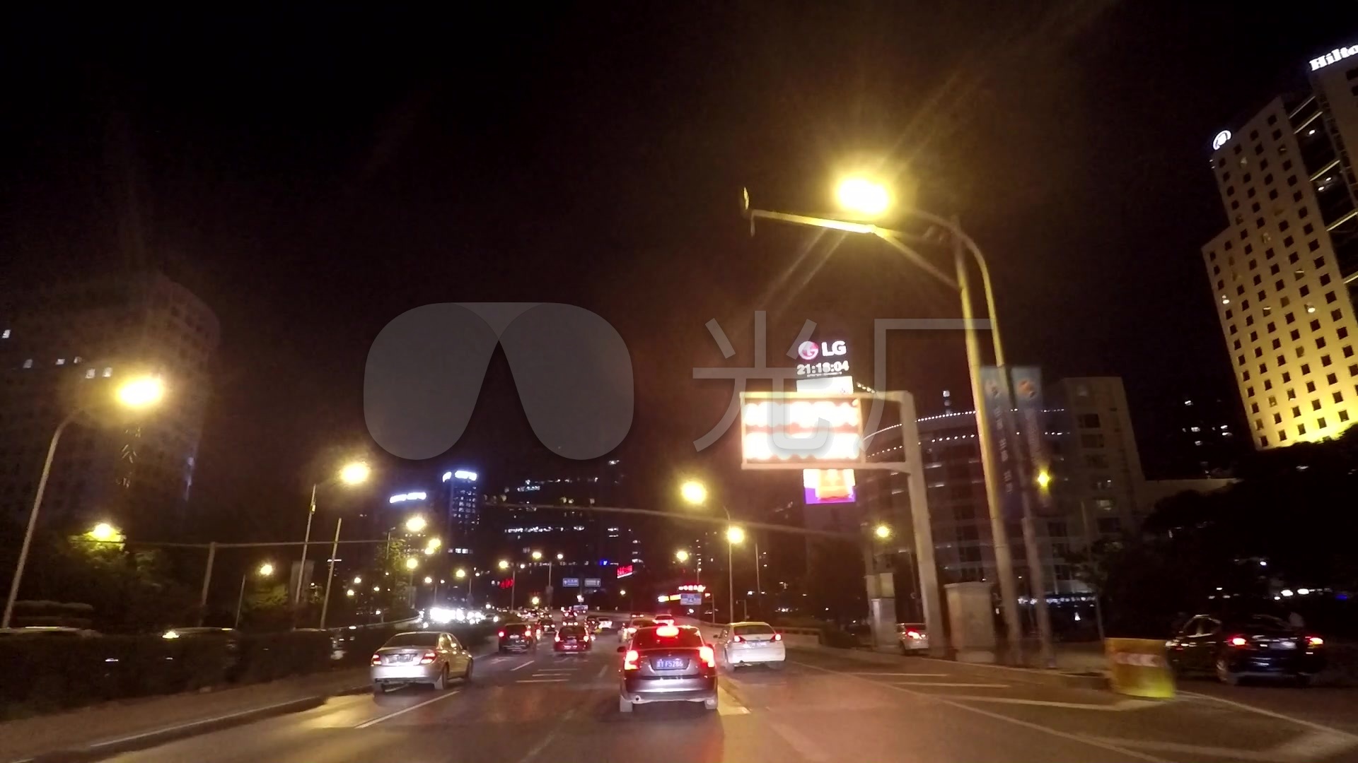 视频素材 实拍视频 景观人文 北京三环夜景开车街拍03 来自视频原始