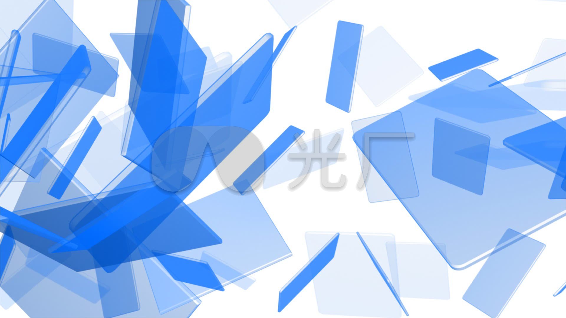 蓝色方块晶体光芒3_1920x1080_高清视频素材下载(编号:1192168)_影视