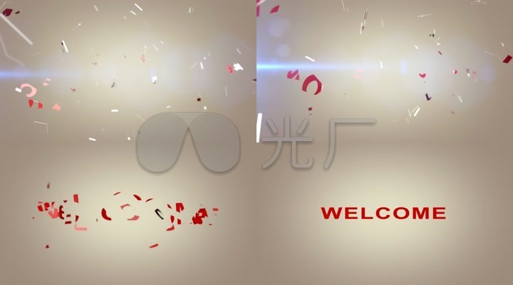 文字碎片拼接成welcome