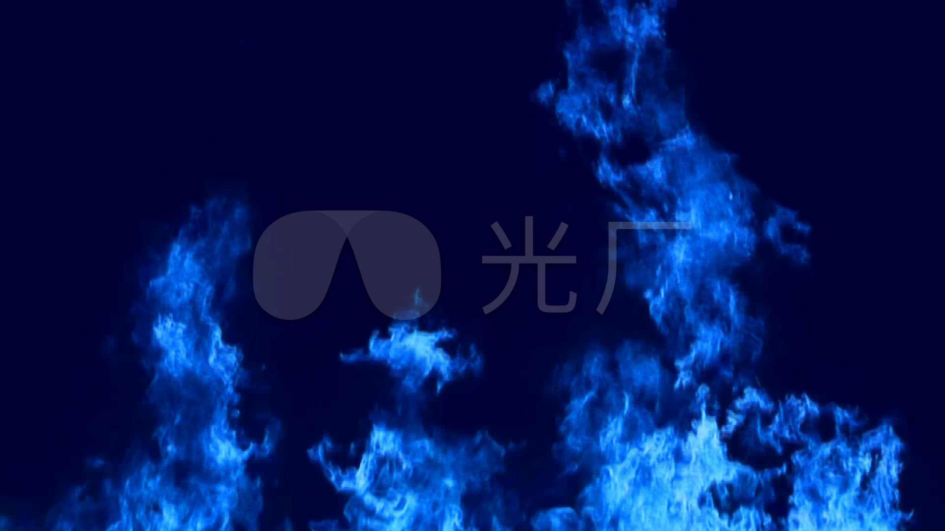 燃烧的蓝色火焰素材