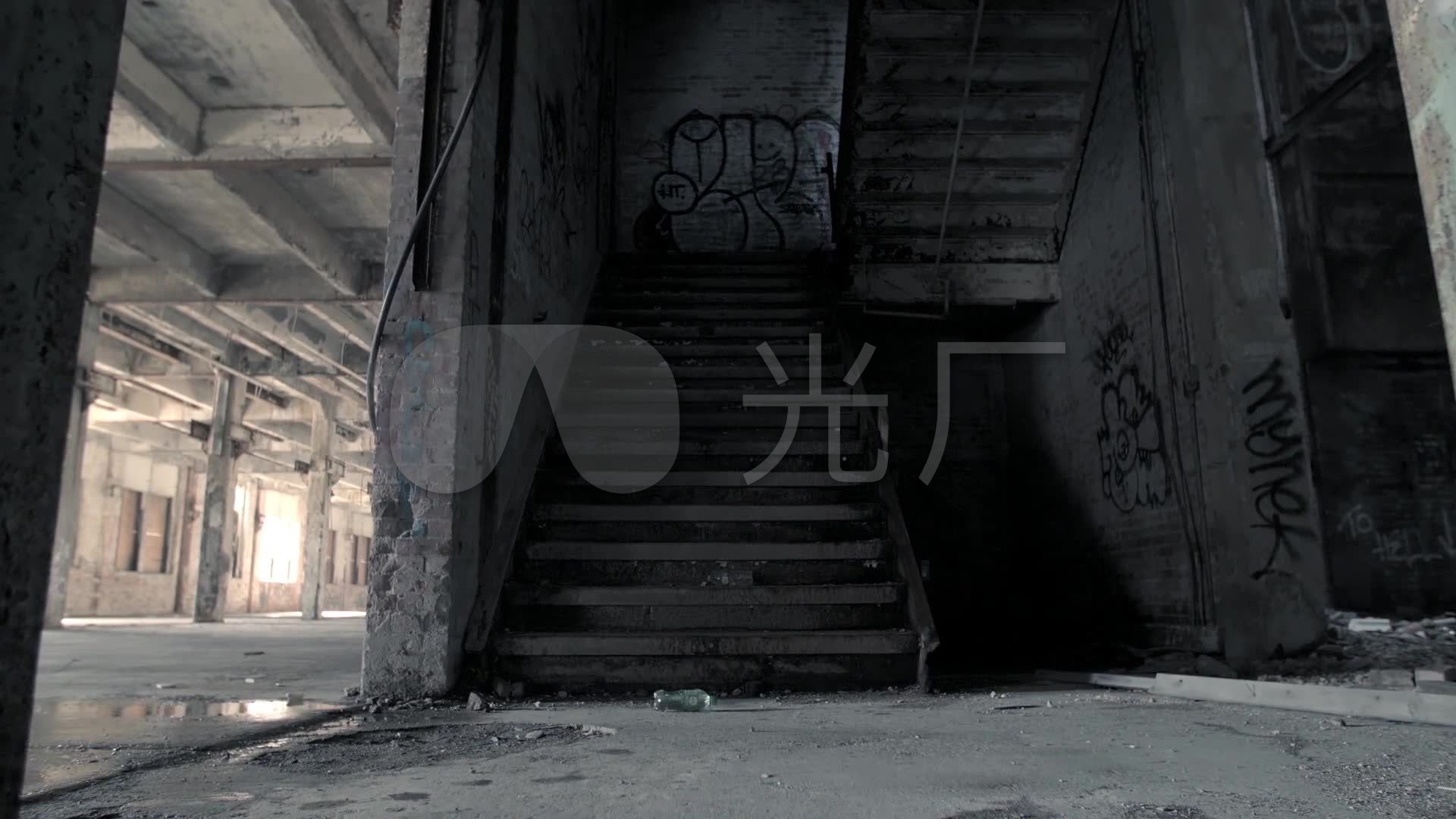 遗弃的废墟城市_1920x1080_高清视频素材下载(编号:)