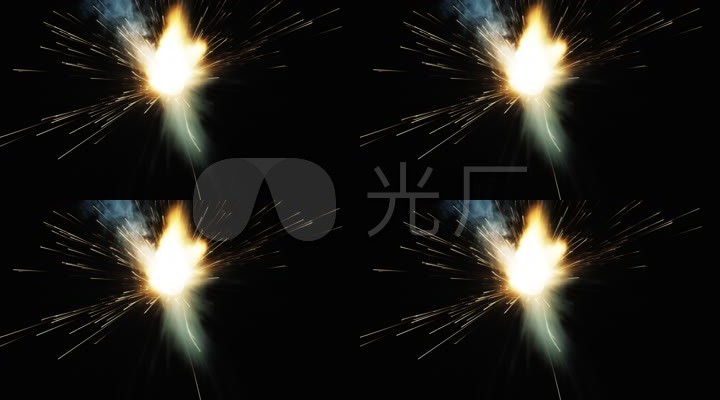 爆炸枪火ae素材特效