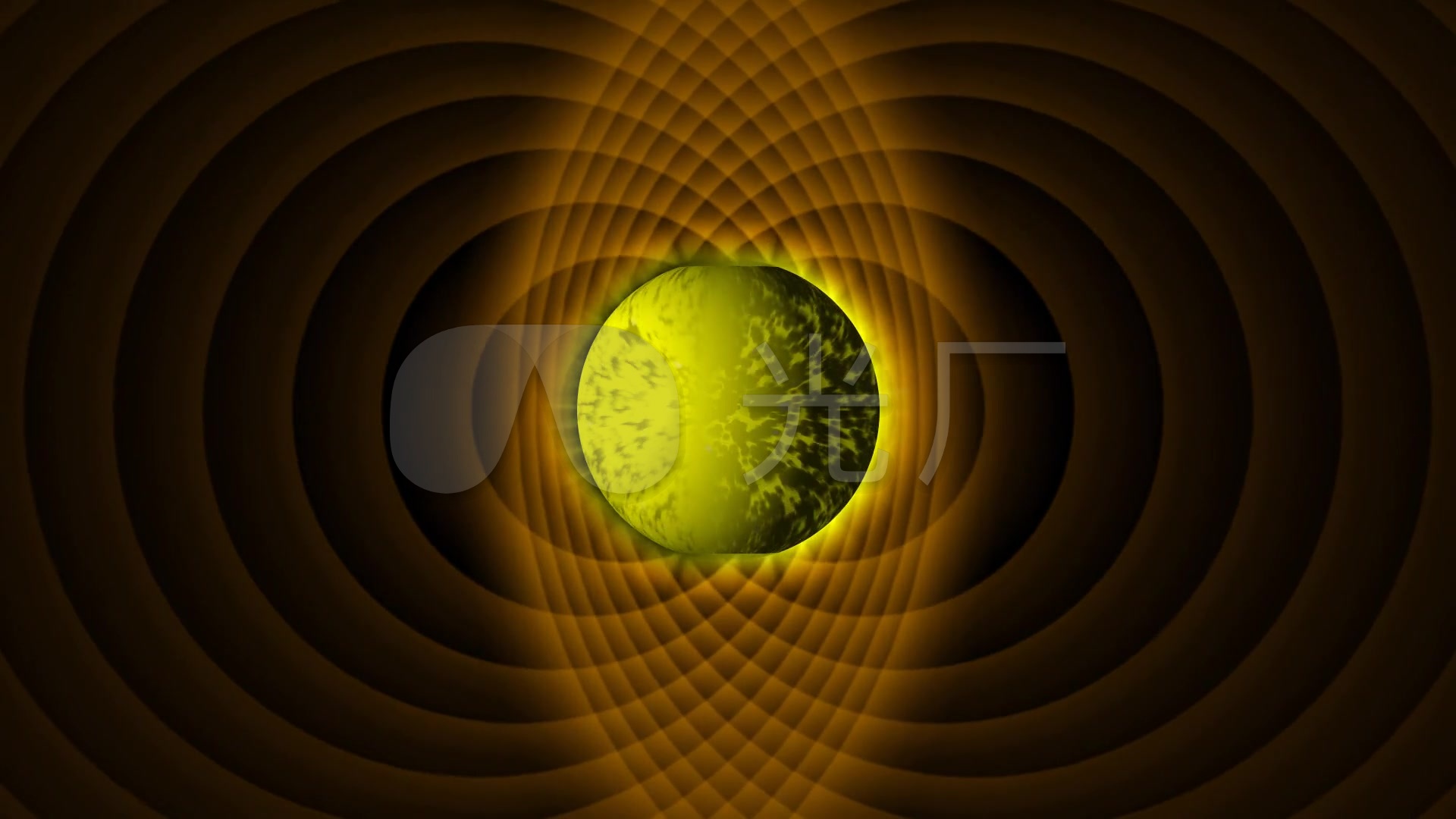 抽象华丽光效圆球散层层波纹交错效果线条
