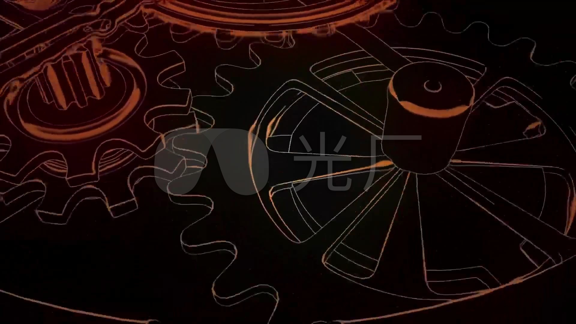 3d时钟clock齿轮_1920x1080_高清视频素材下载(编号:)