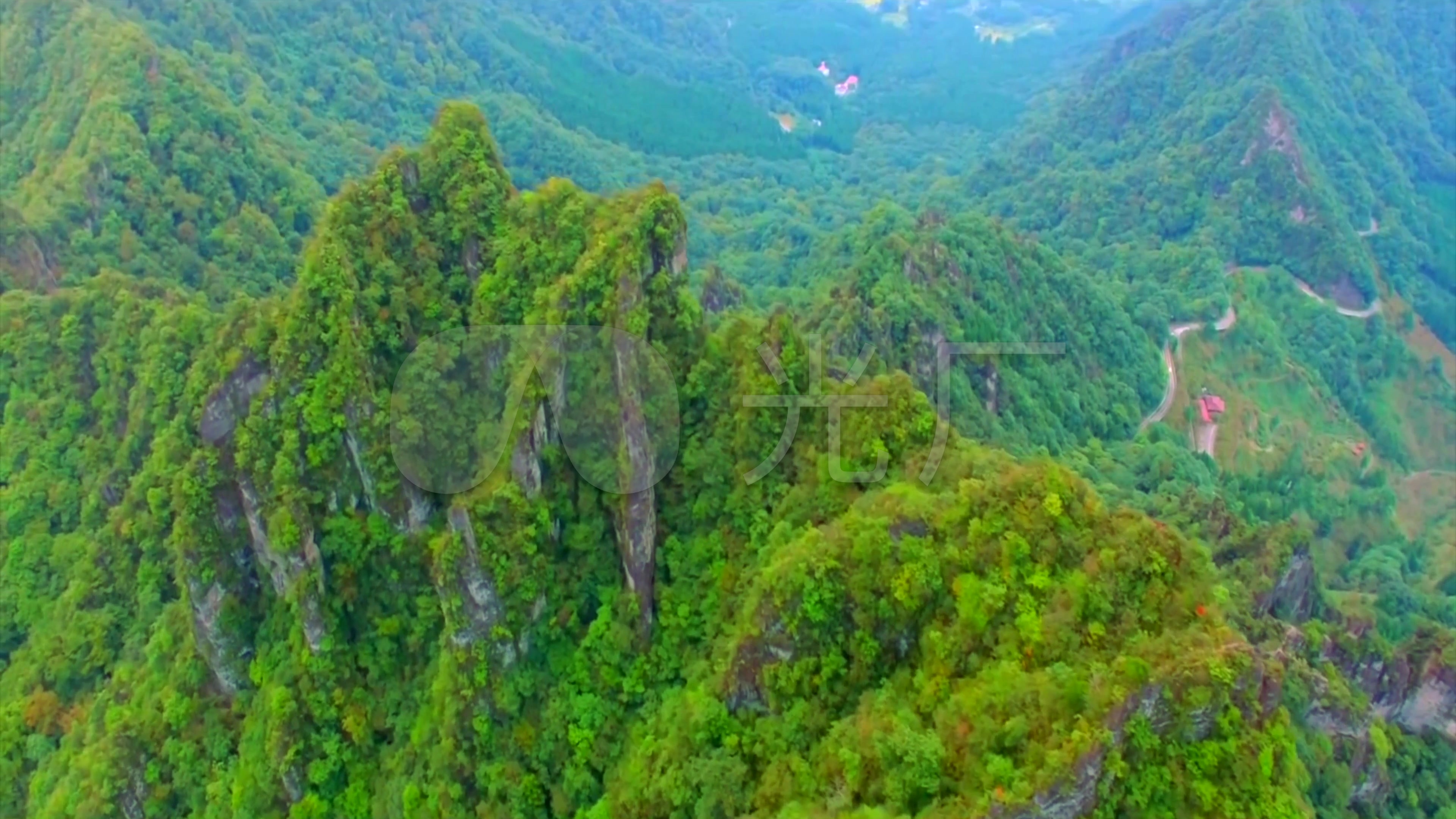 4k航拍青山山峰群山绿山