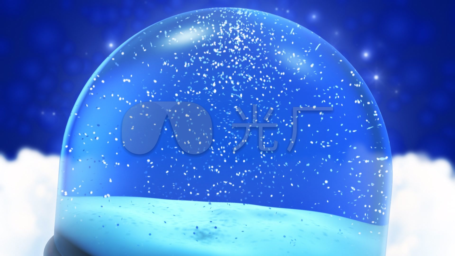 圣诞雪花玻璃球玩具动画1