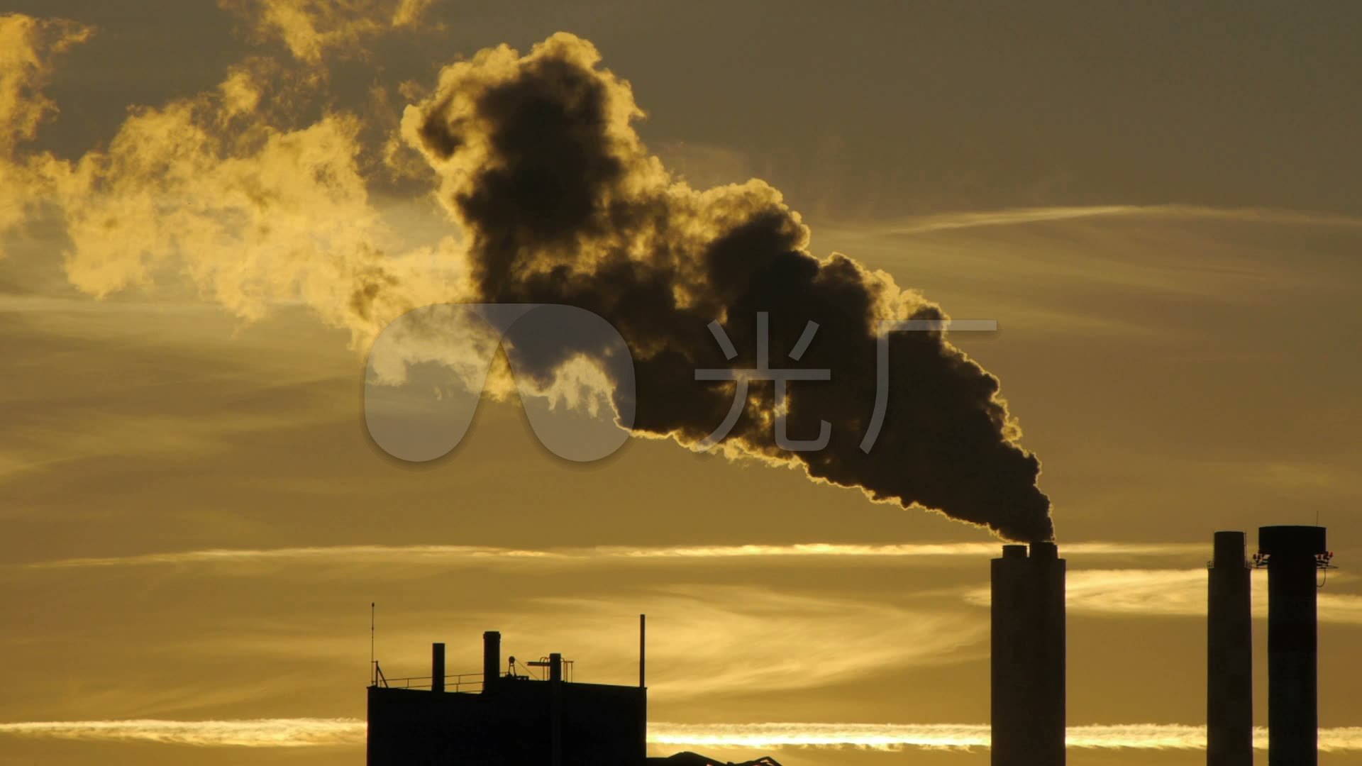 工业污染烟囱环境污染_1920x1080_高清视频素材下载