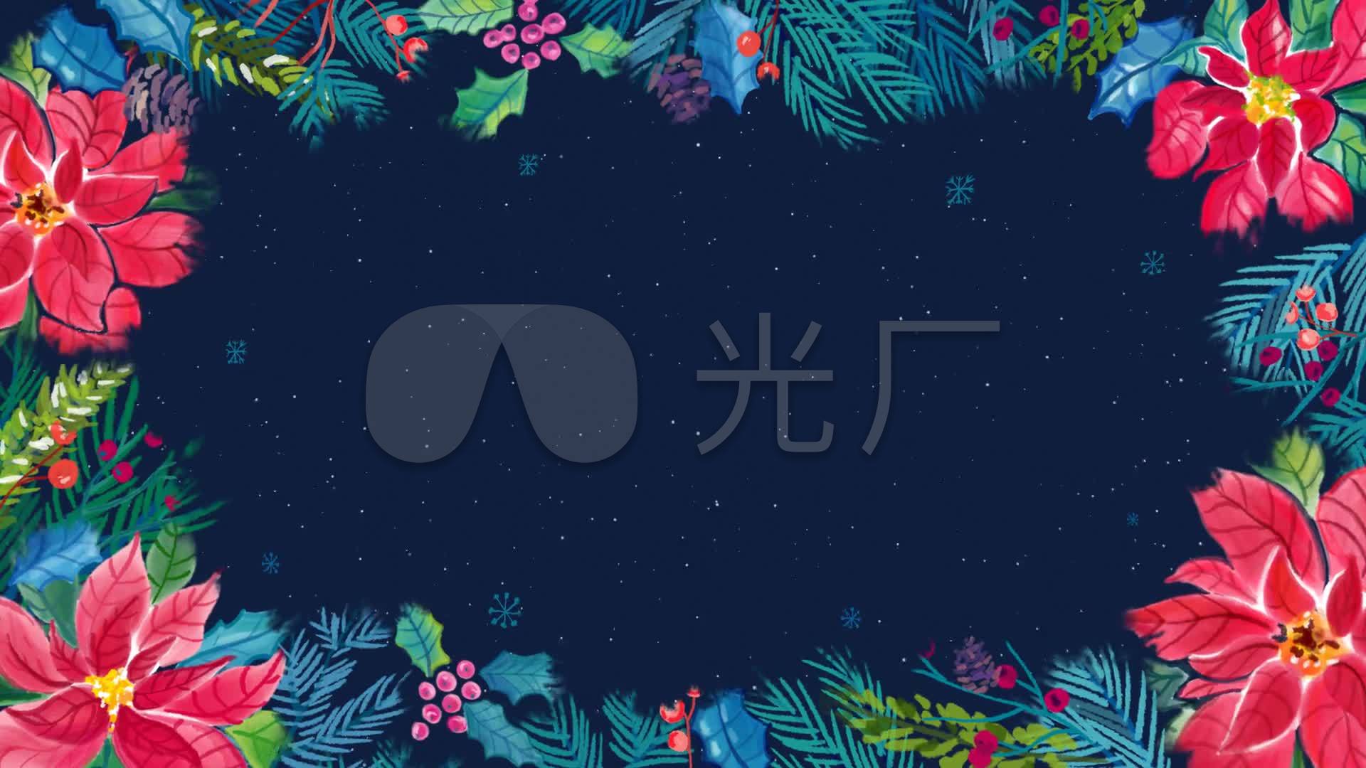 花团锦簇边框背景_1920x1080_高清视频素材下载(编号