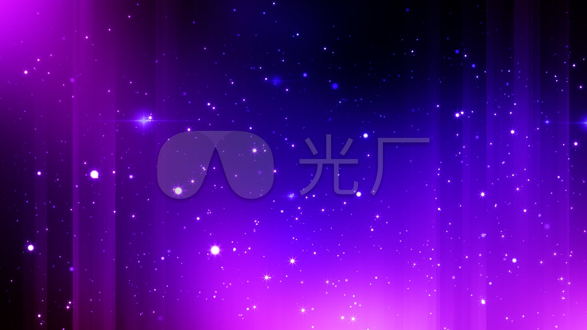 漂亮的蓝紫色闪耀光斑粒子星空背景视频素材