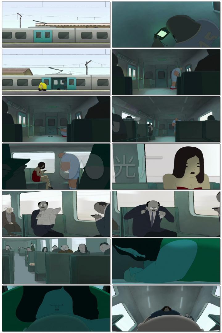 火车地铁创意动画