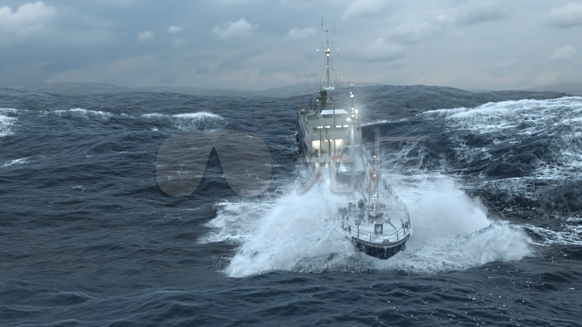大海乘风破浪大风大浪海浪暴风