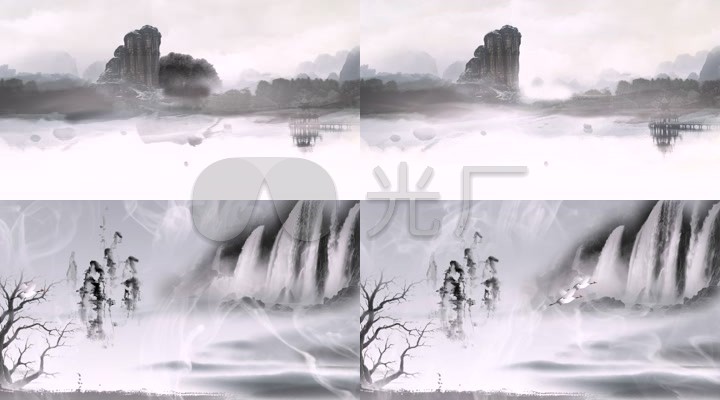 古山水画4k