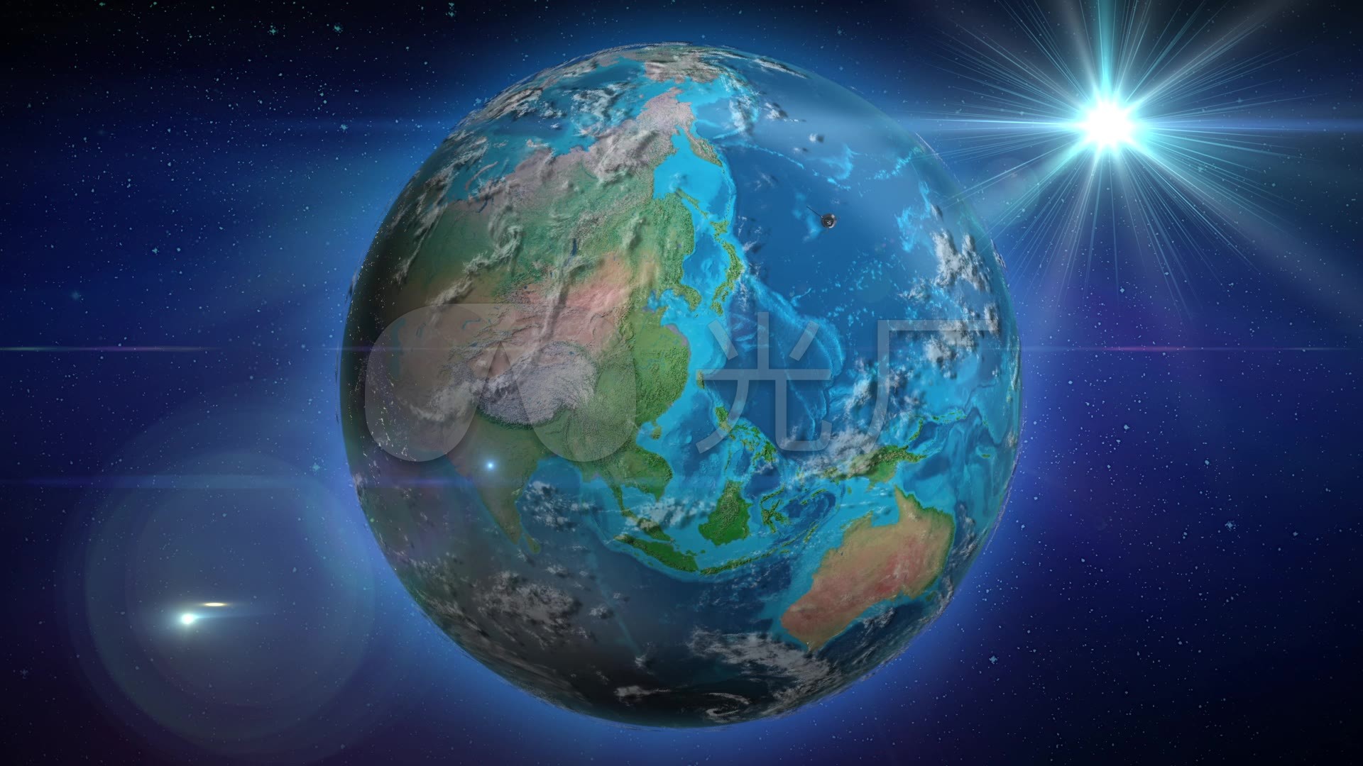 科技太空俯冲地球定位柳州市卫星地图视频_1