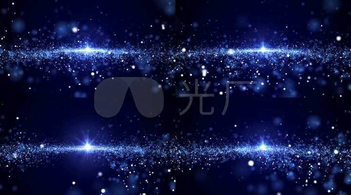 蓝色粒子几何舞台led背景素材