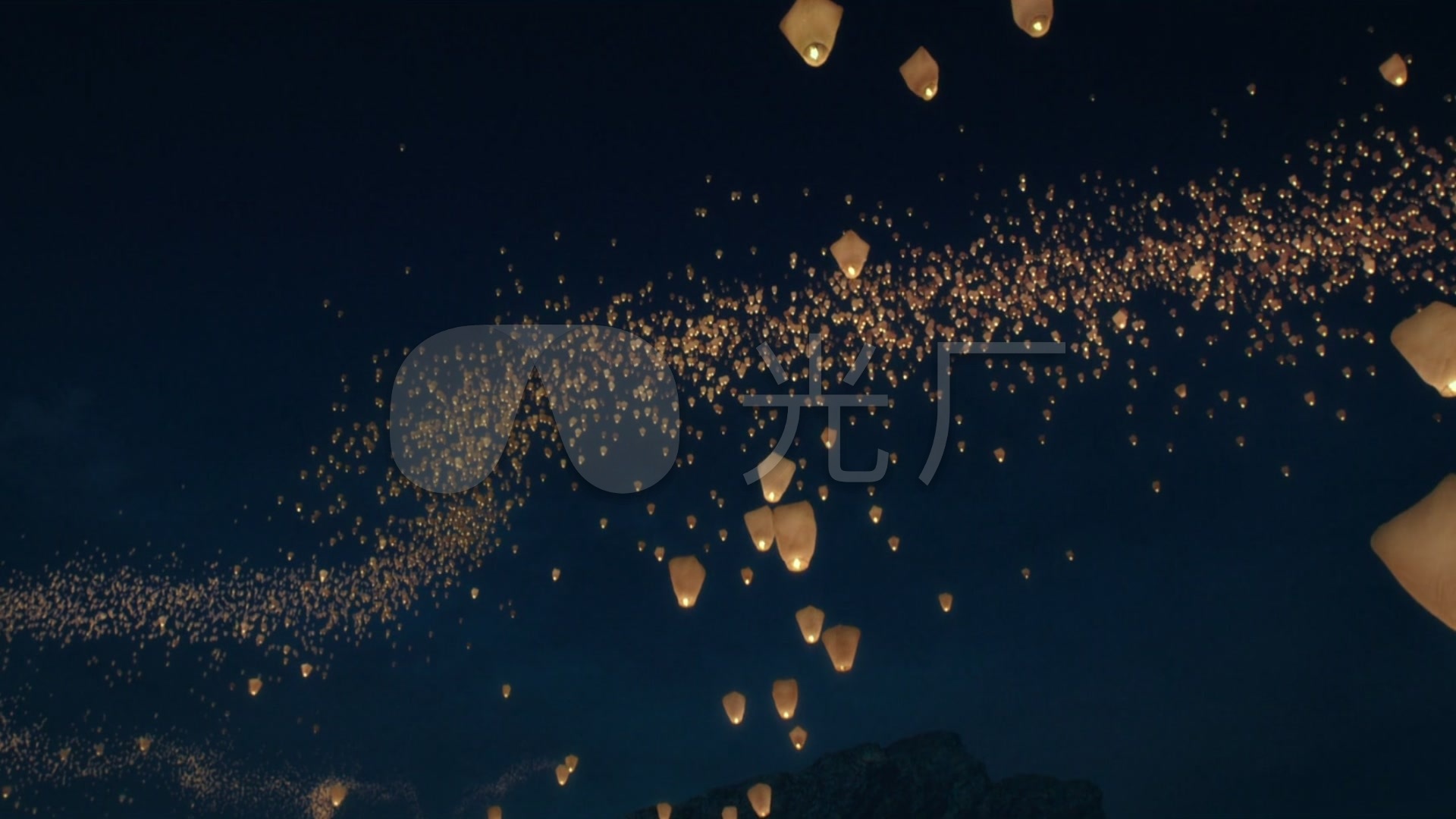 孔明灯天空夜空寄托思念
