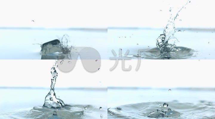 水滴落下特写