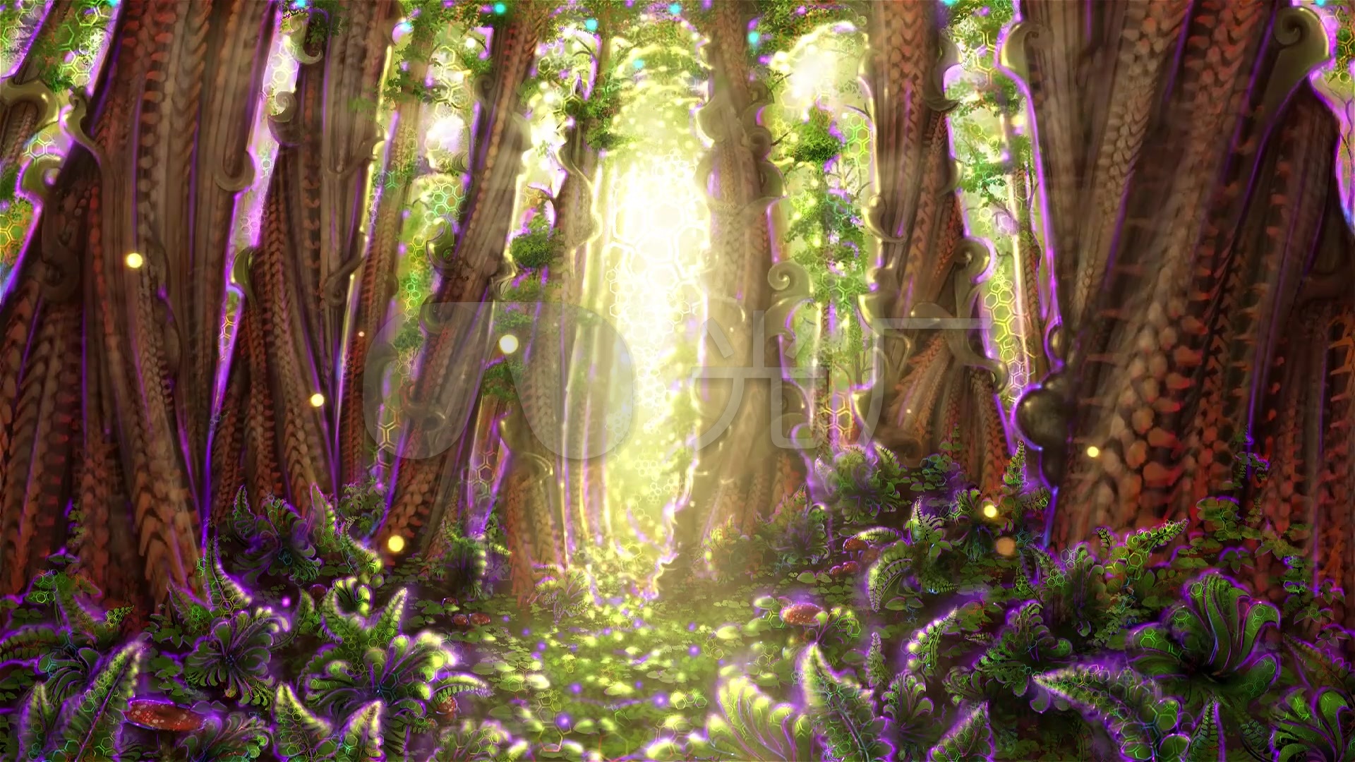 奇幻森林舞台led背景素材