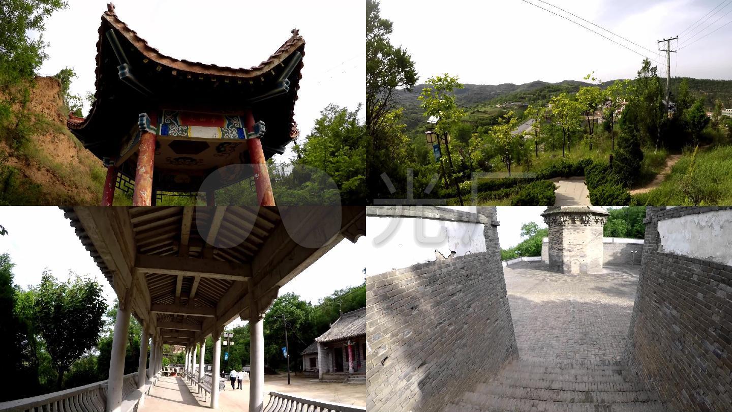 陕西省咸阳市永寿县武陵寺塔古建筑旅游风景实拍素材高清山林