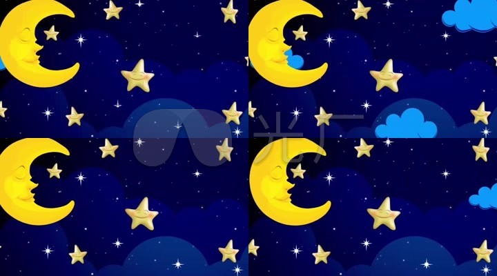 星月童话唯美星空卡通背景视频素材