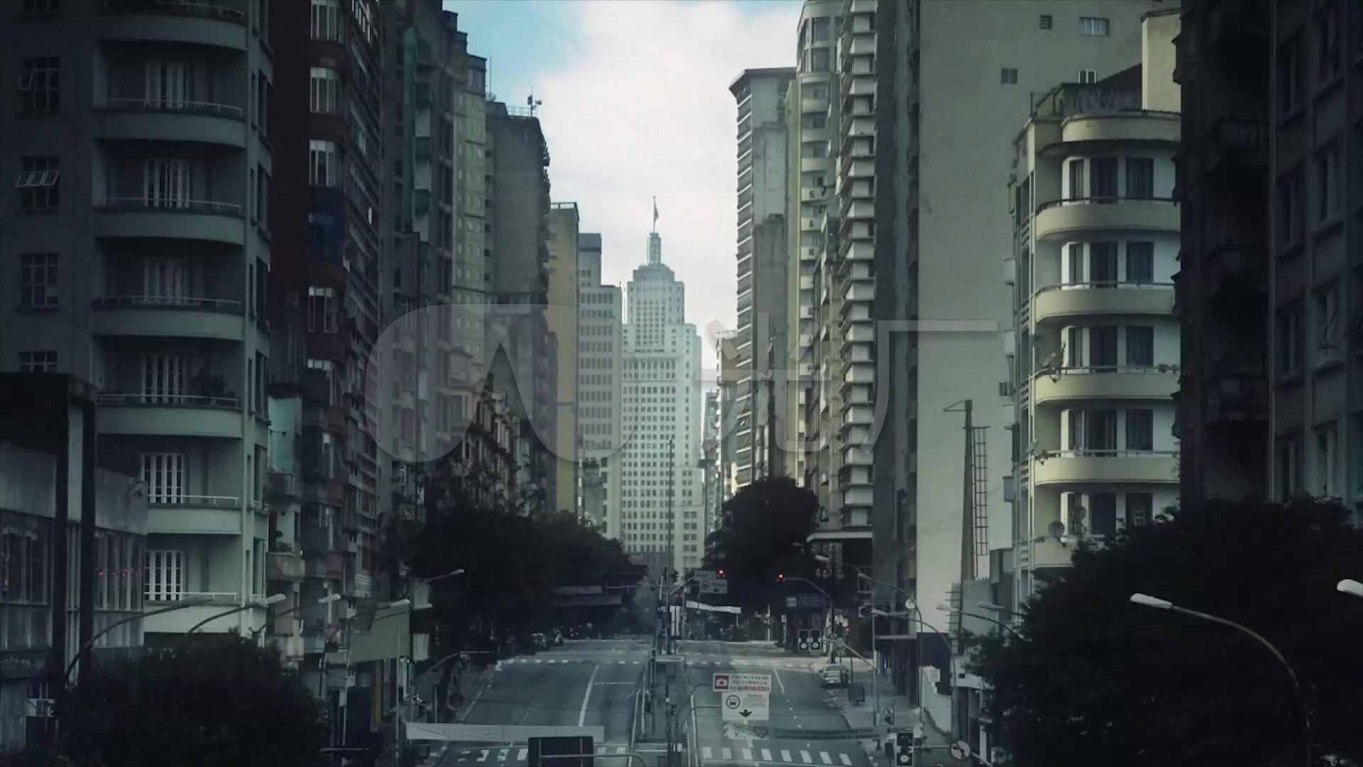 街道空无一人空城鬼城城市_1920x1080_高清视频素材下载(编号:1267455