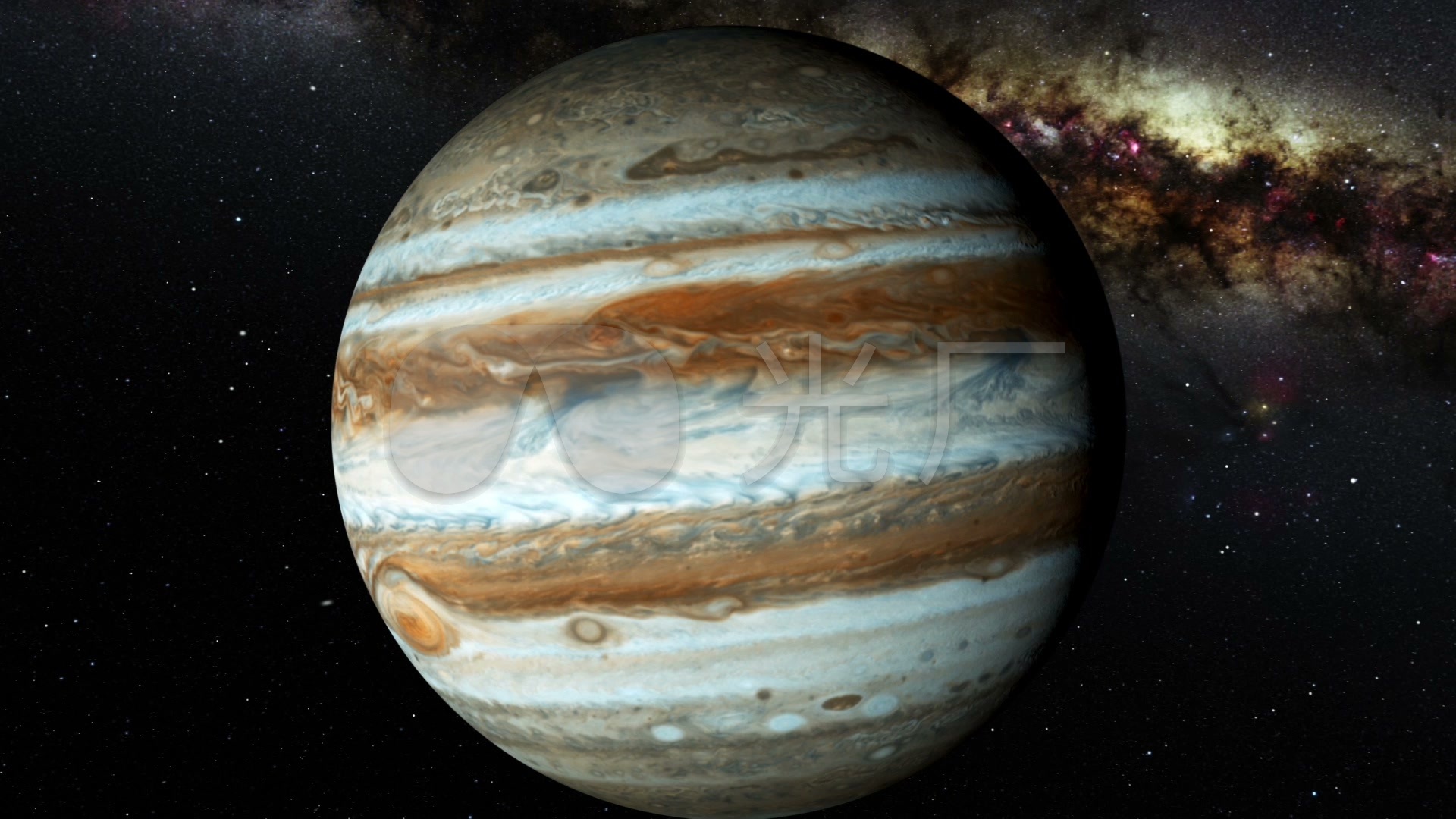 太空木星背景_1920x1080_高清视频素材下载(编号:)