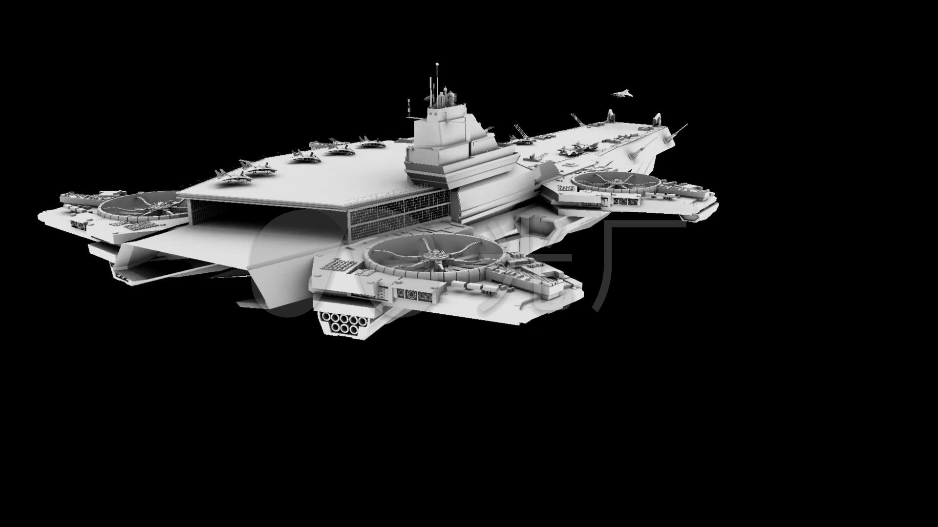 航天母舰3d建模视频