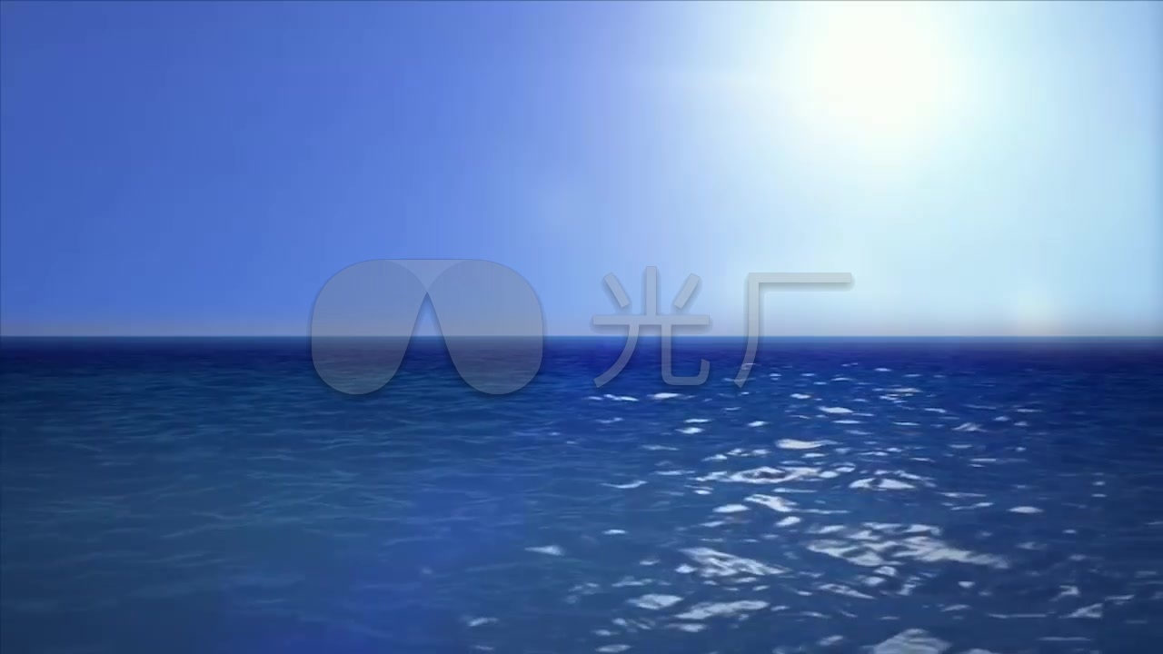 大海海水水平面月亮静派音乐视频背景