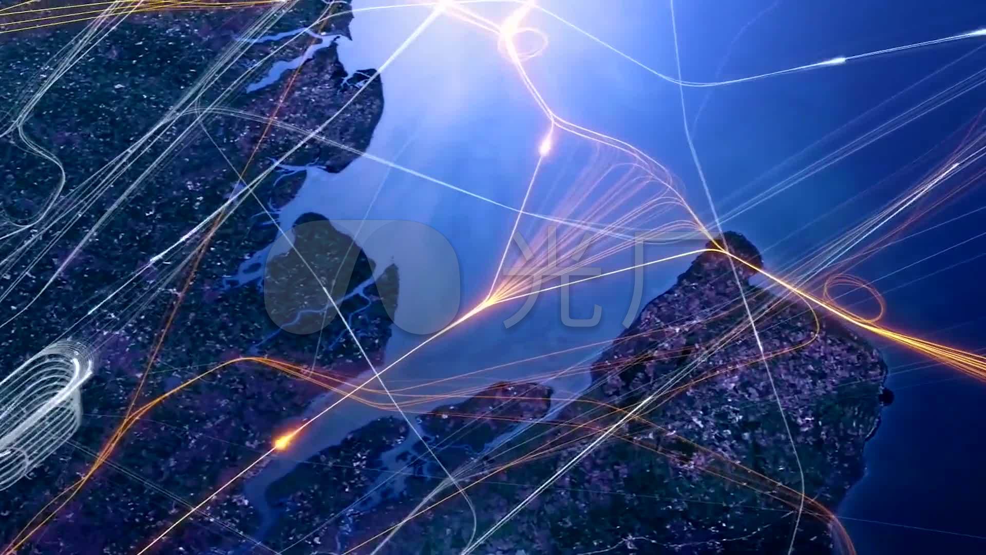 未来科技发展信息数据传输光线互联网_1920x1080_高清视频素材下载