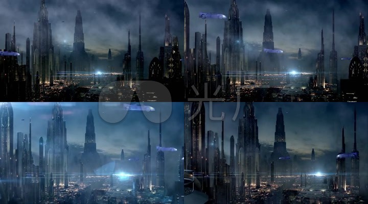 高清超清创意意境唯美科技科幻未来未来城市科幻城市以后n年后外星球