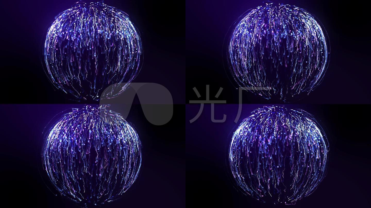 3d全息粒子晶球_1920x1080_高清视频素材下载(编号:)