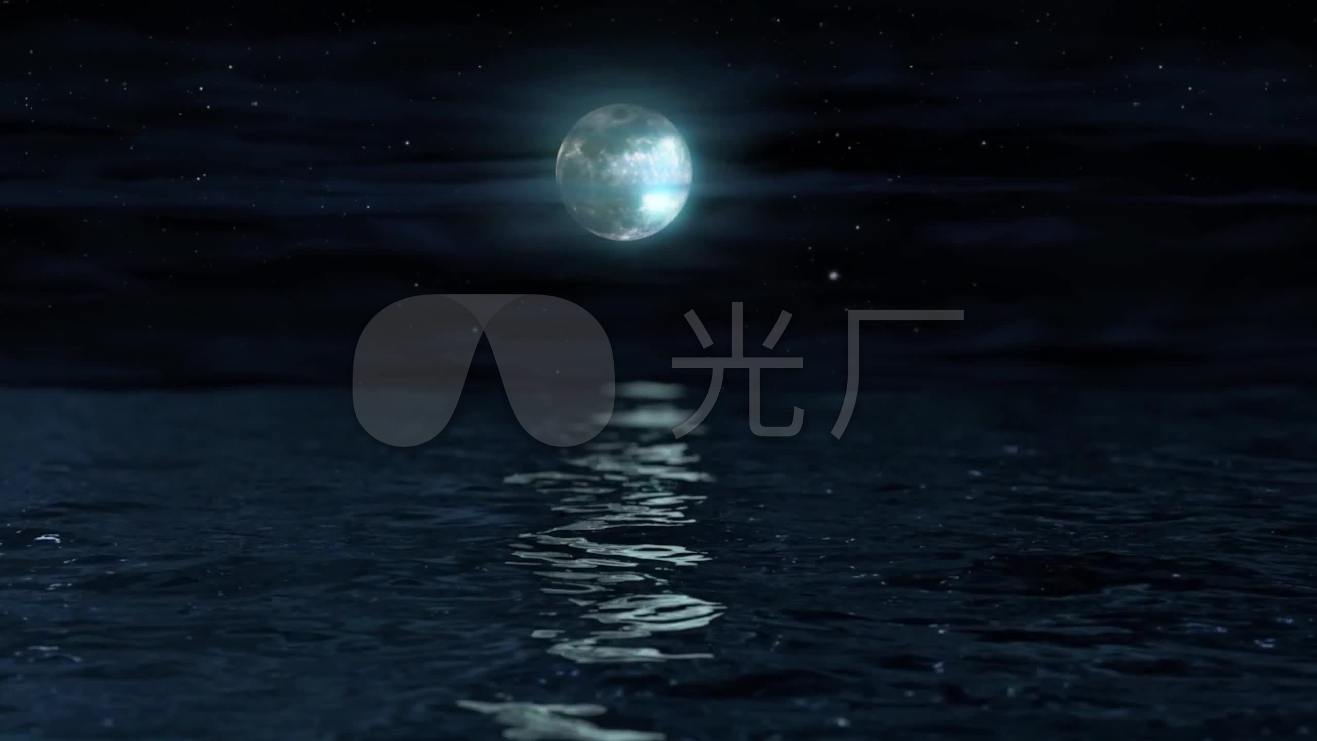 30分钟大海月亮中秋节背景视频