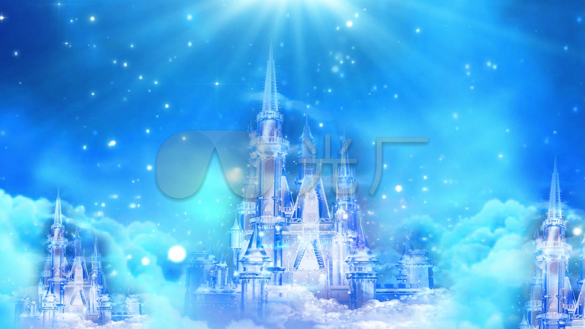 唯美冰雪奇缘卡通场景_1920x1080_高清视频素材下载