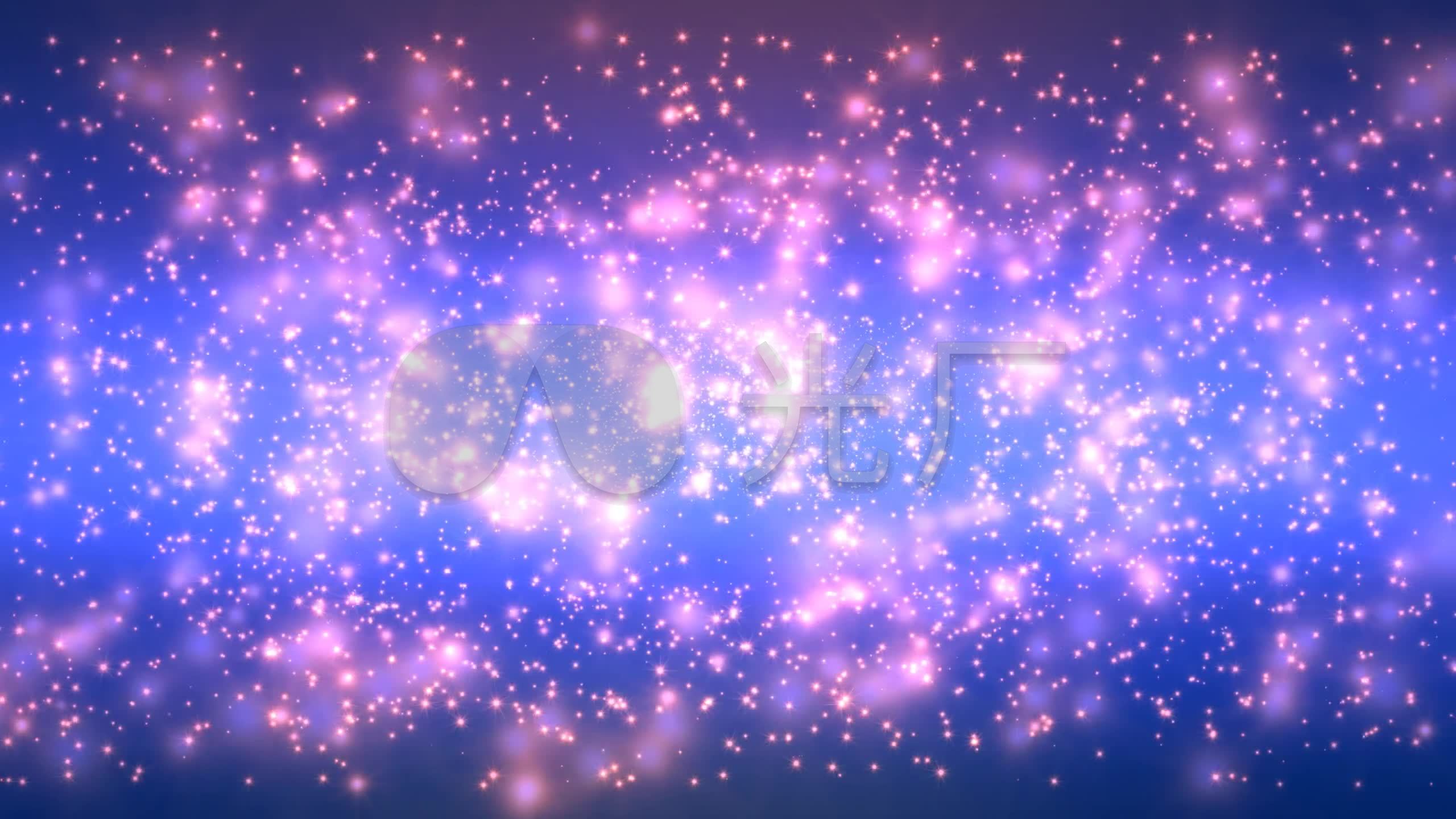 紫色梦幻星空粒子飘浮